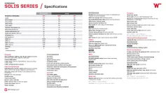 Solis Series Specifications 2027