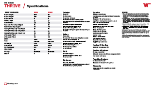 Thrive Specifications 2026
